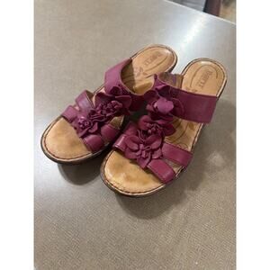 Born Leather strappy sandals women's size 8